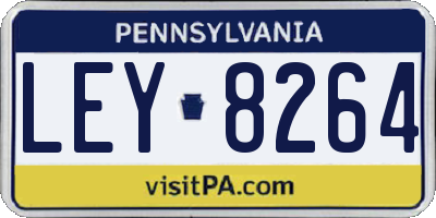 PA license plate LEY8264