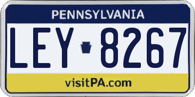 PA license plate LEY8267