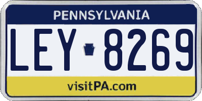 PA license plate LEY8269