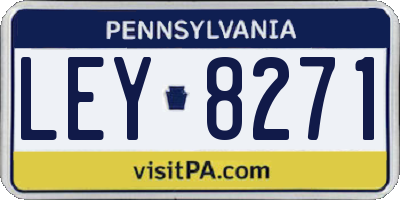 PA license plate LEY8271