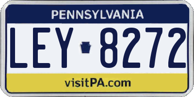 PA license plate LEY8272