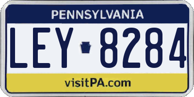 PA license plate LEY8284