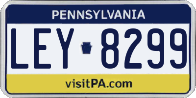 PA license plate LEY8299