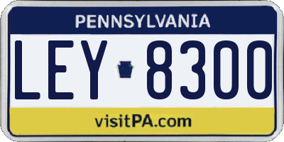 PA license plate LEY8300