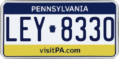 PA license plate LEY8330