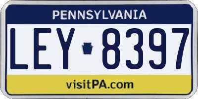 PA license plate LEY8397