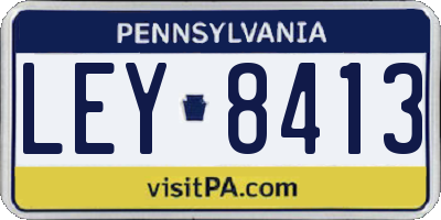 PA license plate LEY8413