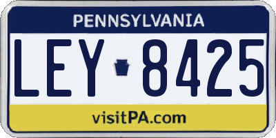PA license plate LEY8425