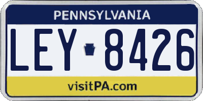 PA license plate LEY8426