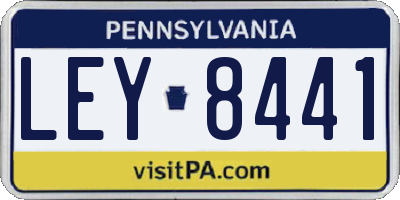 PA license plate LEY8441