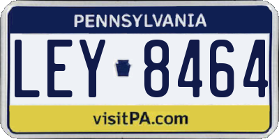 PA license plate LEY8464
