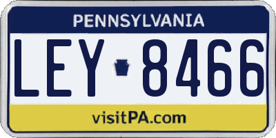 PA license plate LEY8466