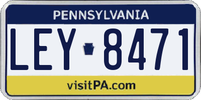PA license plate LEY8471