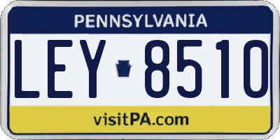 PA license plate LEY8510