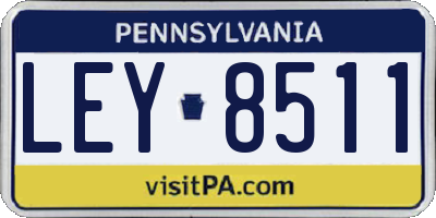 PA license plate LEY8511
