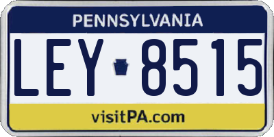 PA license plate LEY8515