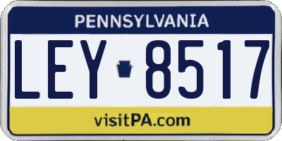 PA license plate LEY8517