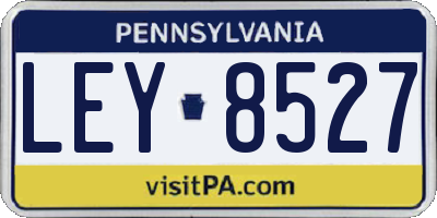 PA license plate LEY8527