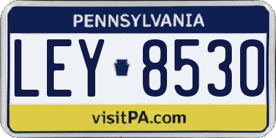 PA license plate LEY8530