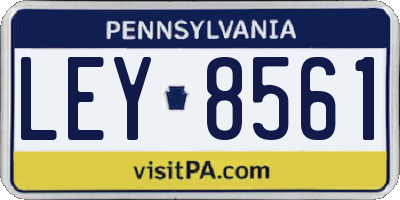 PA license plate LEY8561