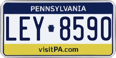 PA license plate LEY8590