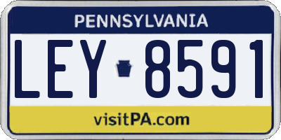PA license plate LEY8591