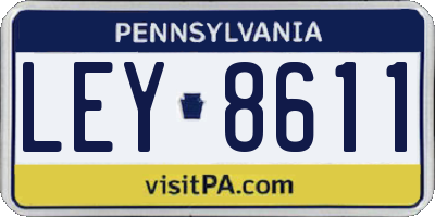 PA license plate LEY8611
