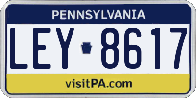 PA license plate LEY8617