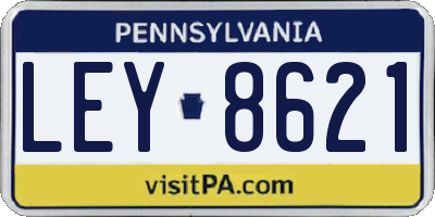 PA license plate LEY8621