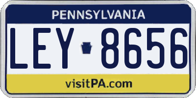PA license plate LEY8656