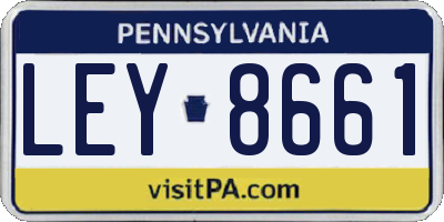 PA license plate LEY8661