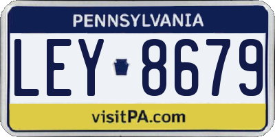PA license plate LEY8679