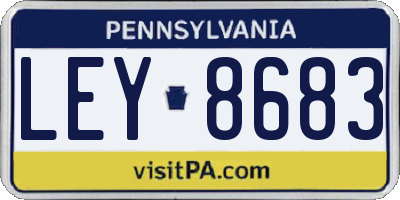 PA license plate LEY8683