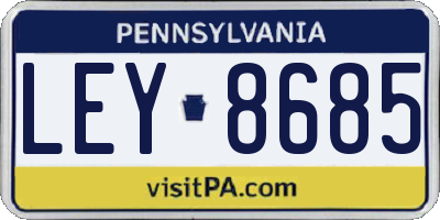 PA license plate LEY8685