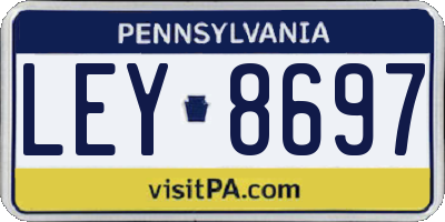 PA license plate LEY8697