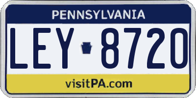 PA license plate LEY8720