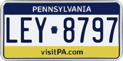 PA license plate LEY8797