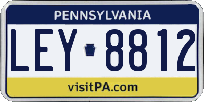 PA license plate LEY8812