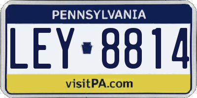 PA license plate LEY8814