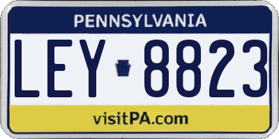 PA license plate LEY8823