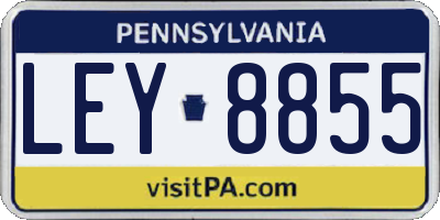 PA license plate LEY8855