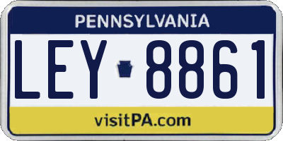 PA license plate LEY8861
