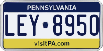 PA license plate LEY8950