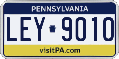 PA license plate LEY9010