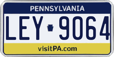 PA license plate LEY9064