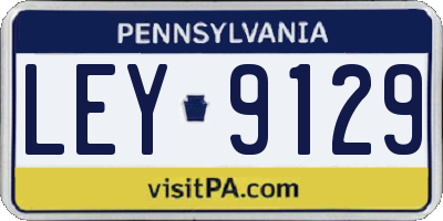 PA license plate LEY9129