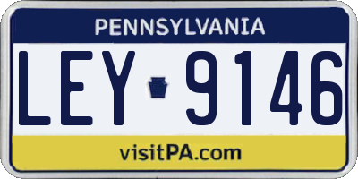 PA license plate LEY9146