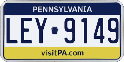 PA license plate LEY9149
