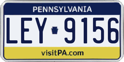 PA license plate LEY9156