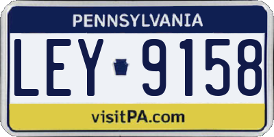 PA license plate LEY9158